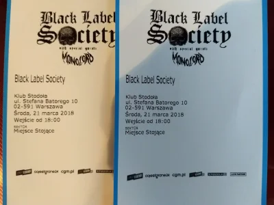 Jontek6 - Mireczki, taka sytuacja: dostałem 2 bilety na środowy koncert Black Label S...