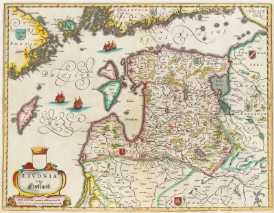 johanlaidoner - Piękna mapa z 1662r. (w dużej rozdzielczości) pokazująca Inflanty- te...