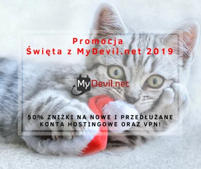 MyDevil - Promocja "Święta z MyDevil.net 2019" oraz nowy protokół VPN



Promocja...