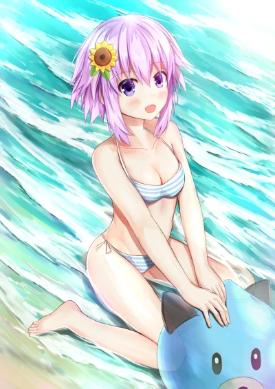 kedzior1916 - #randomanimeshit #choujigengameneptune #neptune #dogoo #swimsuit @Mikia...