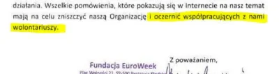 tombeczka - "oczernić wolontariuszy" brzmi w sumie nieźle, choć niektórzy mogliby uzn...