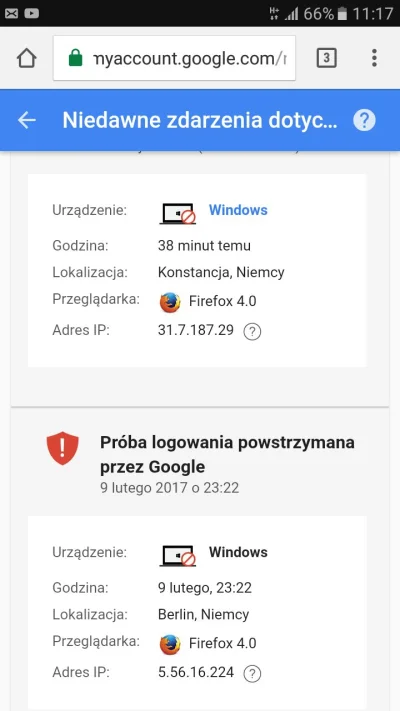 FHA96 - Co to ktoś się probował włamać na moje konto? Dostałem powiadomienie od Googl...