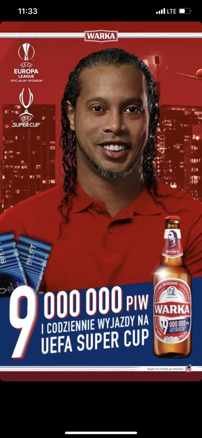 Bouquet - Ronaldinho reklamuje Warkę XDDDD ale staro wygląda #pilkanozna #piwo #marke...