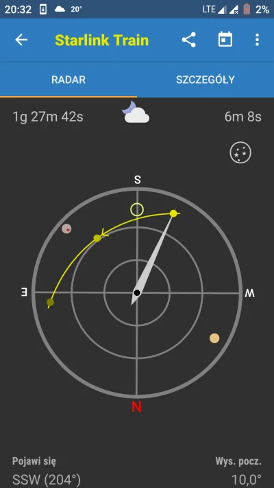 LM317K - Pierwszy przelot #starlink dzisiaj około 22:00
Podaję koordynaty dla #lublin...