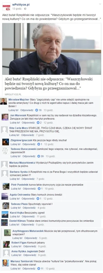 saakaszi - Czytelnicy wpolityce.pl kulturalnie i elokwentnie o profesorze Rzeplińskim...