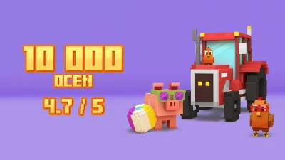 sortris - Wohoo! Dziś wskoczyło ponad 10000 ocen Blocky Farm na świecie, a średnia to...