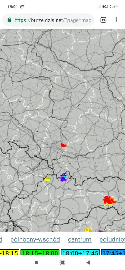 Kir91 - @Kir91: i burza na mapie, jakieś 70 km od Krakowa