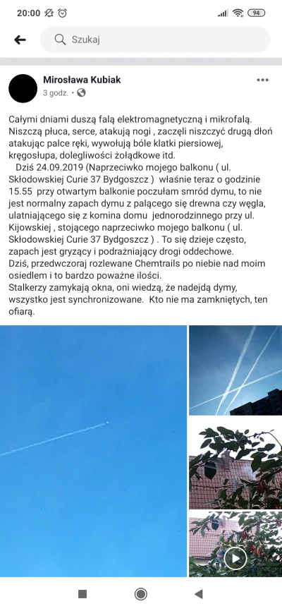 P.....0 - #bydgoszcz #chemitrails Jak tam Bydgoszcz żyjecie jeszcze?