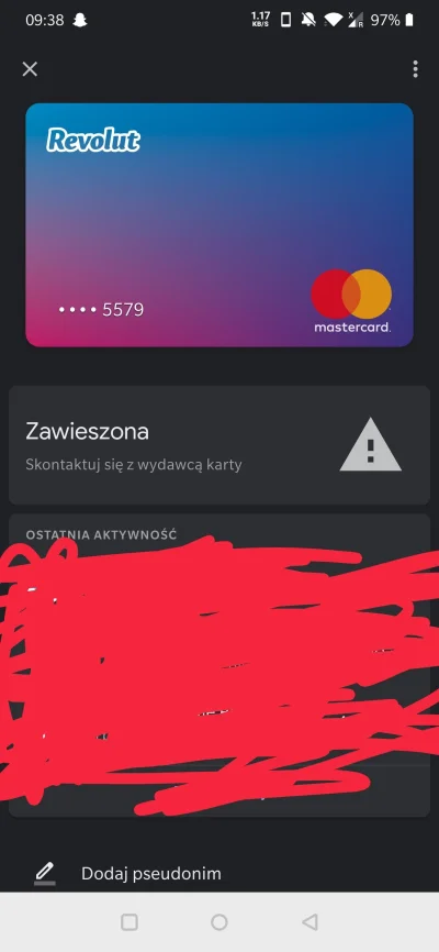 grooocik - Witam. Moja karta została zablokowana w aplikacji Google Pay. Poza tym, mo...