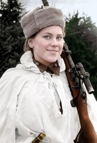 brusilow12 - Roza Shanina jedna z radzieckich kobiet-snajperów, która w czasie II woj...