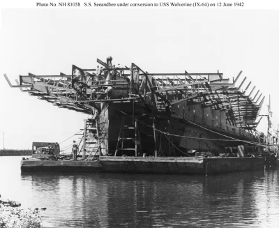 stahs - Seeandbee podczas przebudowy na USS Wolverine - 12 czerwca 1942 roku