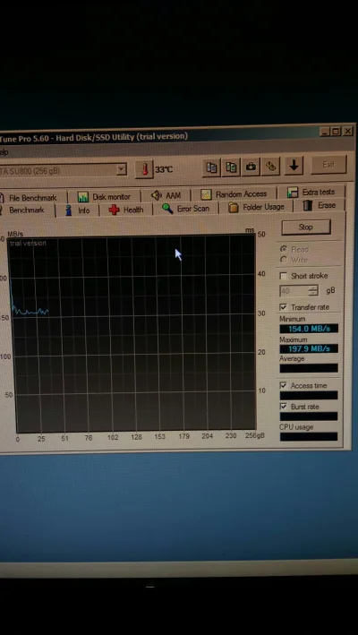 hisliclisu - Mirki kupiłem Adata 256 i mam taki wynik w hdtune. Coś jest #!$%@?? #ssd...