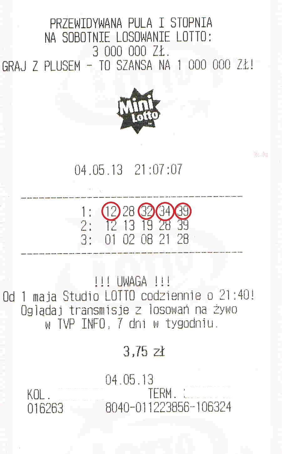 Wygrana W Mini Lotto Prawie 1 Tys Zl Trafiono 4 System12 Wykop Pl