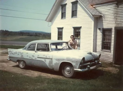 Lizus_Chytrus - > Stefan Król ( ͡° ͜ʖ ͡°) i jego pierwszy samochód. Plymouth 1956. 11...