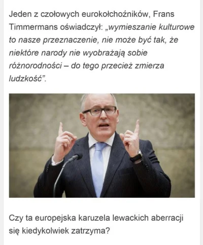 krystyna-trzcinska-77 - @krystyna-trzcinska-77: Timmermans: „Nigdy więcej jednokultur...