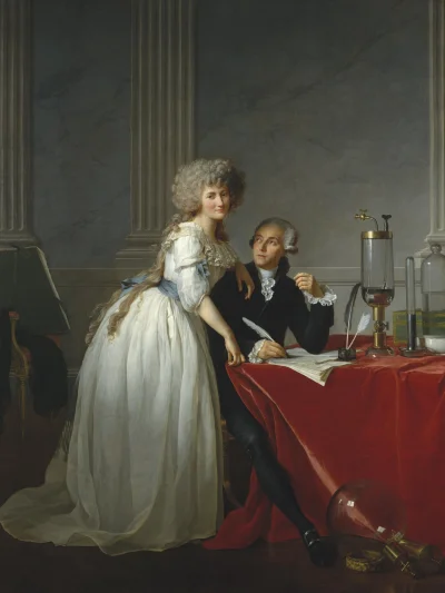 Honorrata - No i oczywiście portret Lavoisiera i jego żony.