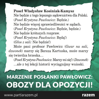 Tom_Ja - @Goofas: I marzą jej się obozy dla więźniów politycznych...