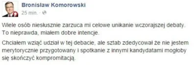 niepoprawnyhumanista - Czo ten komorowski xD #komorowski #debata #heheszki
