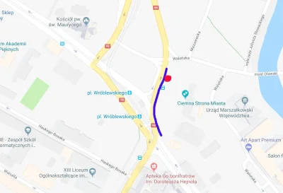 Sewen7777 - Polska Policja łapie rowerzystów za jazdę po chodniku przy Placu Wróblews...