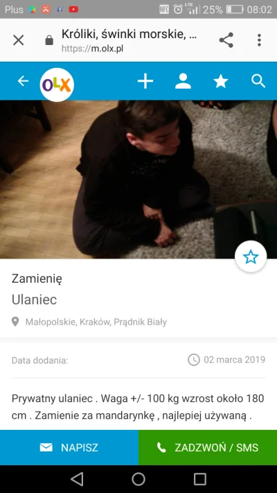 ereak - Mirki i mirabelki, dzis przegladajac olx znalazlem w okazyjnej cenie ulańca. ...