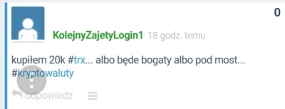 KolejnyZajetyLogin1 - A ja poczekam ( ͡° ͜ʖ ͡°)
#kryptowaluty