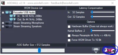 ananastruny - A jakie masz głośniki? Na to wygląda, że ten interfejs działa z ASIO4al...