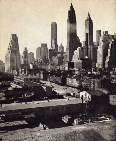 myrmekochoria - Manhattan widziany z mostu Brooklińskiego, USA 1943 rok. 

Fotograf...