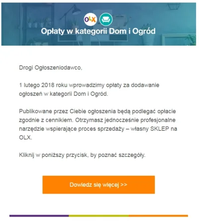 Wychwalany - Domagaliście się konkurencji wobec #allegro to macie płatne #olx

#han...