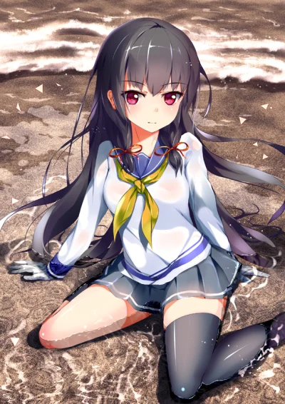 Azur88 - #randomanimeshit #anime #kantaicollection #isokaze #longhair #blackhair #pin...