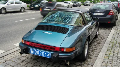 superduck - 911 Super Carrera w nadwoziu Targa, na niebieskich blachach. Taką dyploma...