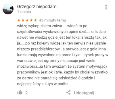 Vexis - Chyba właściciel się odezwał :-) Zły wykop niszczy uczciwych przedsiębiorców!...