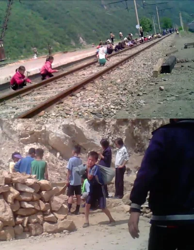 l-da - Korea Północna, dzieci zmuszane do pracy na linii kolejowej, artykuł w języku ...