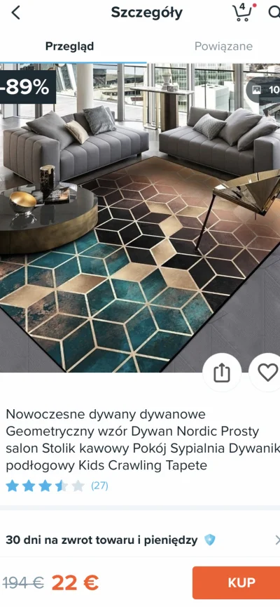 Ogladacznowy - Proszę kupić dla jego oto taki Boży dywanik geometryczny De besta do k...