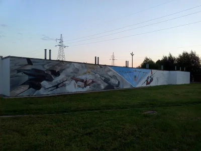 puszczyk05 - Piękny #mural powstaje w #mielec. Nawiązanie do lotniczej historii miast...