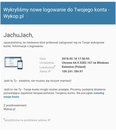 JachuJach - Dostaliście kiedyś takiego maila z #wykop?
Ja oczywiście w Katowicach nie...