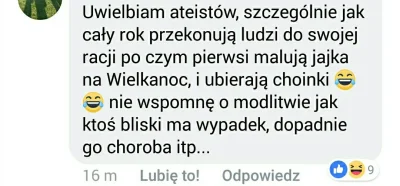 BeachYes - Huuur duuur, każdy ateista taki sam.
Szkoda, że zapomniała dopisać, iż jes...