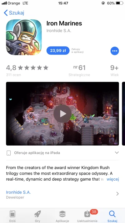 noitakto - Kupić Iron Marines na iphone czy nie kupić? Ostatnie dni L4, muszę mądrze ...