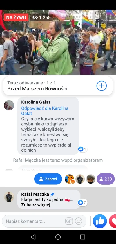 blk92 - Wszedłem na streama z Marszu Równości i komentarze, które tam lecą to złoto X...