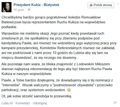 tronido - Tym razem operacja majstersztyk 2.0 w wykonaniu Kukiza. 
Obsadzanie list "...