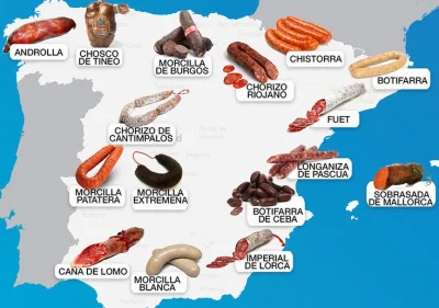 p.....e - #hiszpania #mapy #mapporn #jedzenie #ciekawostki #kielbasa