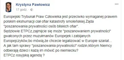 saakaszi - Tutaj przykład jak posłanka Pawłowicz w jednym wpisie sprytnie połączyła s...