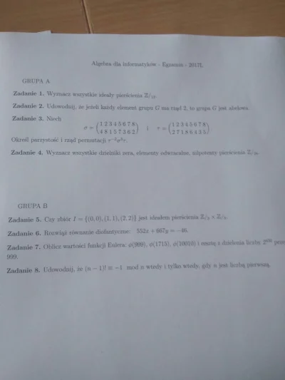 Xaridov - Pomoże ktoś z zadaniami 1,3,6,7? #matematyka #algebra #pomocy #studbaza