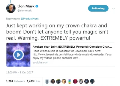 haussbrandt - @vesica: Odpowiedź Elona na tego mema (pic rel) Link z tweeta