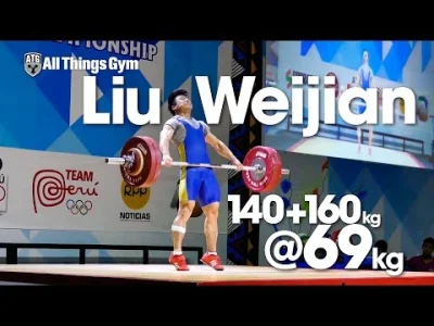 jezyk123 - Liu Weijian (69kg) 140kg + 160kg w wieku 15 lat. Szykuje się drugi Lu Xiao...