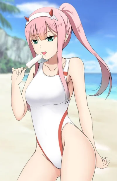 Czokolad - #randomanimeshit #darlinginthefranxx #zerotwo #swimsuit