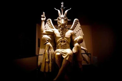 mengele - Pomnik Bafometa w świątyni satanizmu. #satanizm
