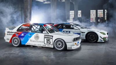 autogenpl - Aktualne BMW M6 GT3 w towarzystwie wyścigowego M3 serii E30 z roku 1989.
...