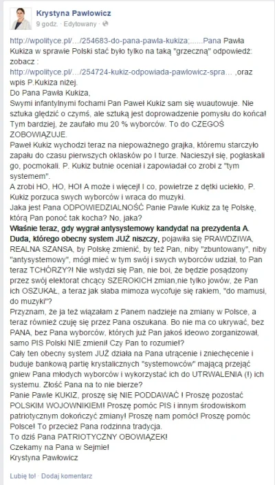 humszlok - Krystyna "#!$%@?ć System" Pawłowicz xD
#polityka #heheszki #kukiz #4konse...