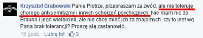 Willy666 - Krzysztof "Grabaż" Grabowski, ikona postępowców, guru tolerastów, daje tak...