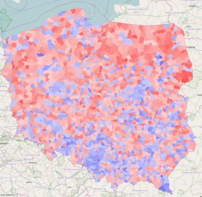 marc1027 - Porównanie liczby głosów KNP z V 2014 do głosów na Korwina z V 2015 - wart...